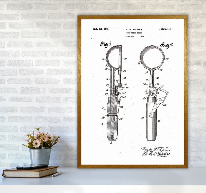 Ice Cream Scoop Patent Art Print by Jason Stanley A1 Print Only