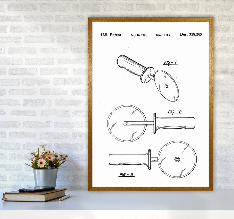 Pizza Cutter Patent Art Print by Jason Stanley A1 Print Only