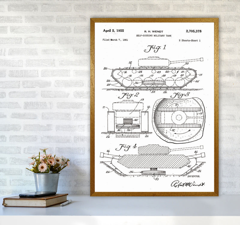 Military Tank Patent Art Print by Jason Stanley A1 Print Only