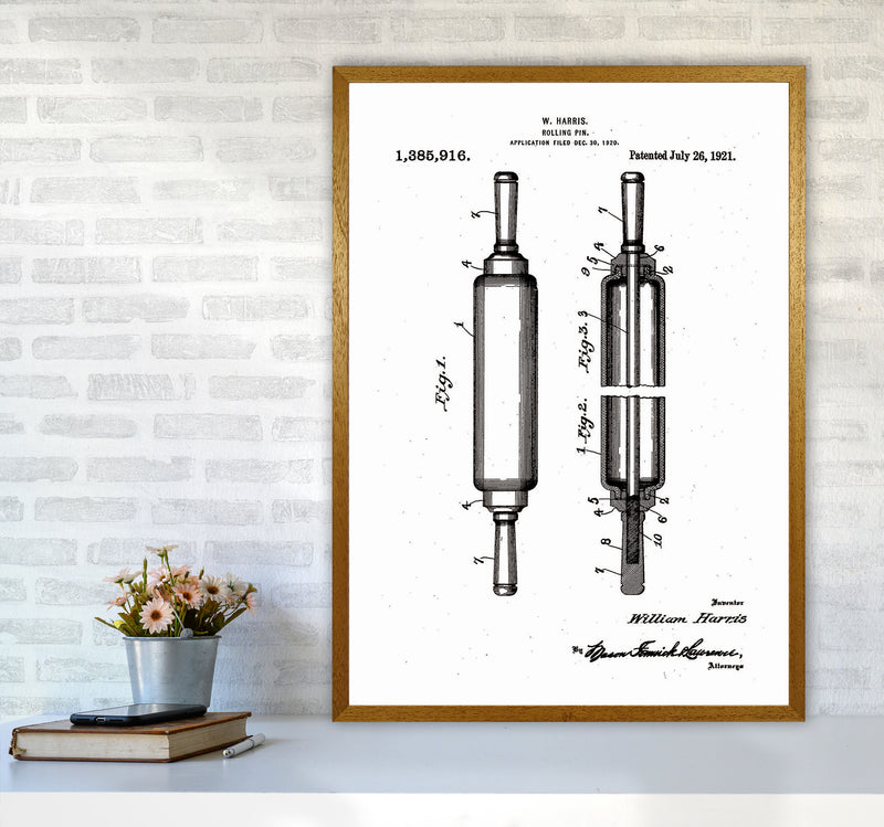 Rolling Pin Patent Art Print by Jason Stanley A1 Print Only