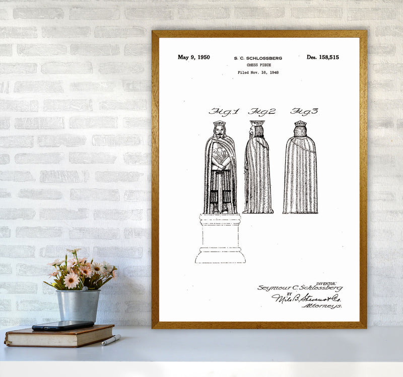 Chess Piece Patent Art Print by Jason Stanley A1 Print Only