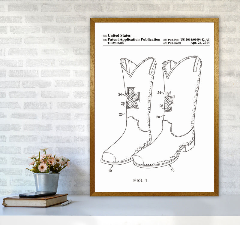 Cowboy Boots Patent Art Print by Jason Stanley A1 Print Only