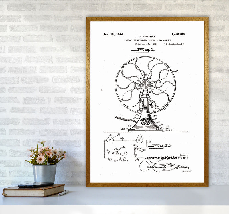 Electric Fan Patent Art Print by Jason Stanley A1 Print Only