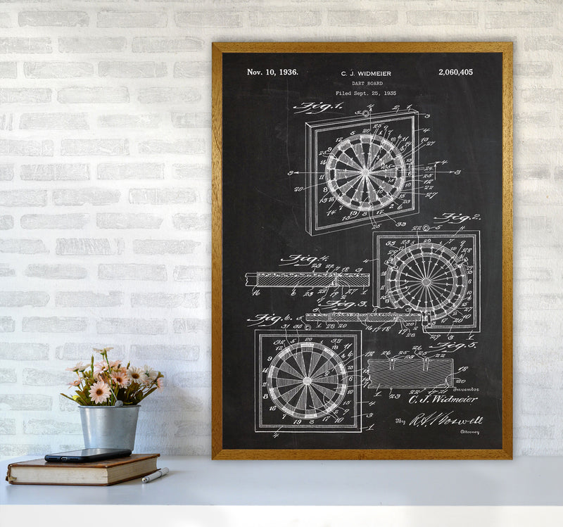 Dart Board Patent Art Print by Jason Stanley A1 Print Only