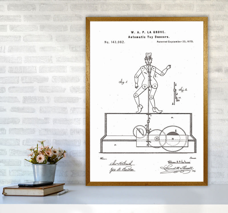 Toy Dancer Patent Art Print by Jason Stanley A1 Print Only