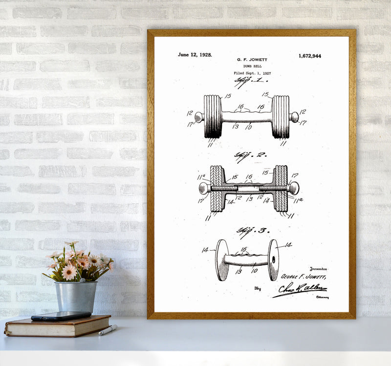 Dumb Bell Patent Art Print by Jason Stanley A1 Print Only