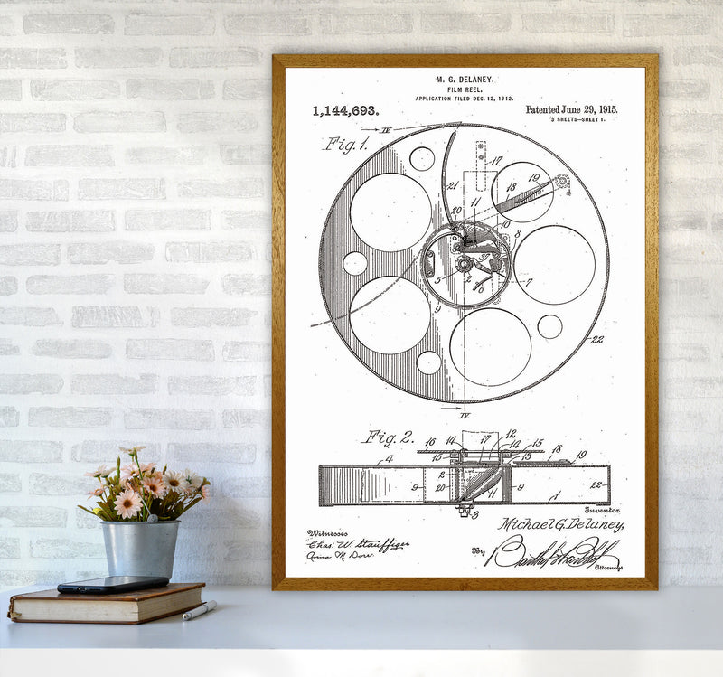 Film Reel Patent Art Print by Jason Stanley A1 Print Only