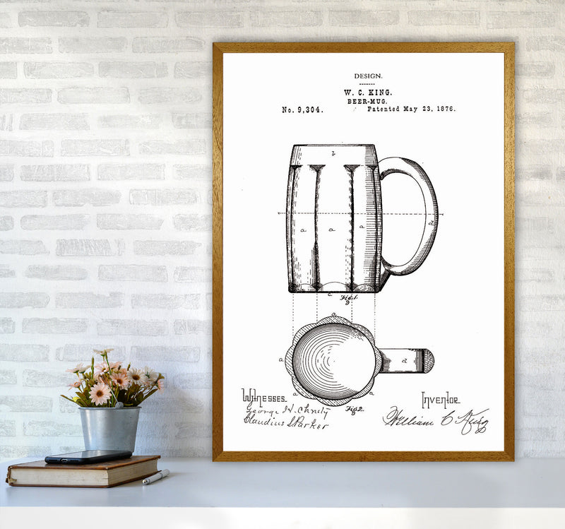 Beer Mug Patent 2 Art Print by Jason Stanley A1 Print Only