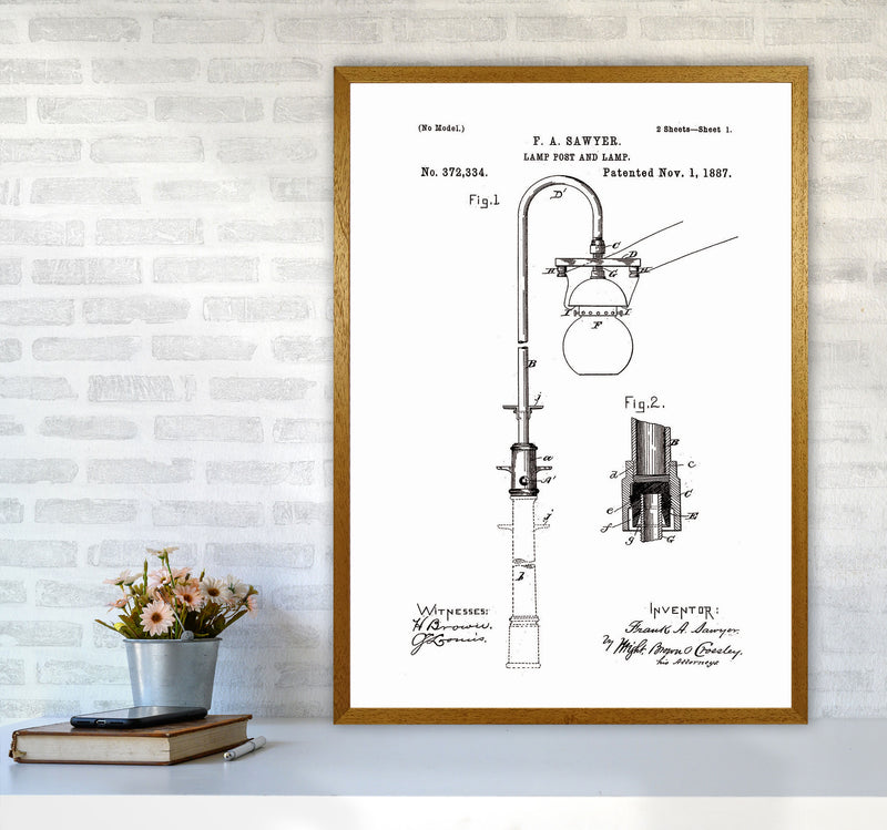 Lamp Post Patent Art Print by Jason Stanley A1 Print Only