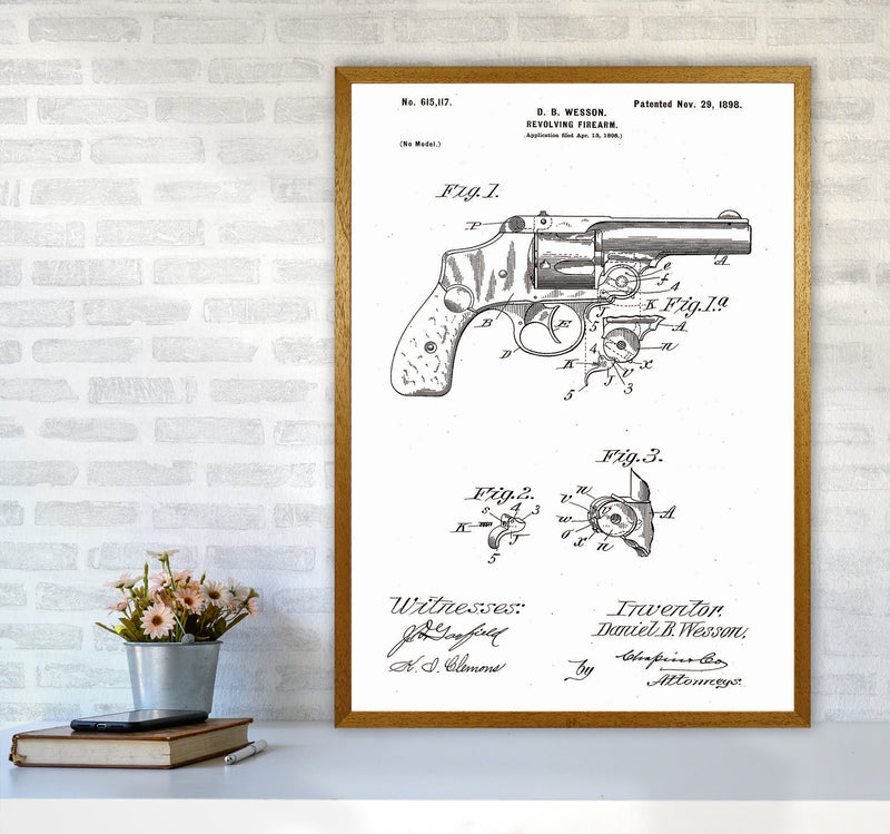 Revolver Patent Art Print by Jason Stanley A1 Print Only