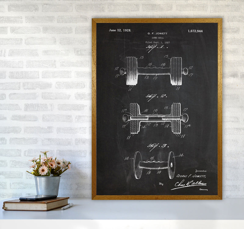 Dumbbell Patent Art Print by Jason Stanley A1 Print Only