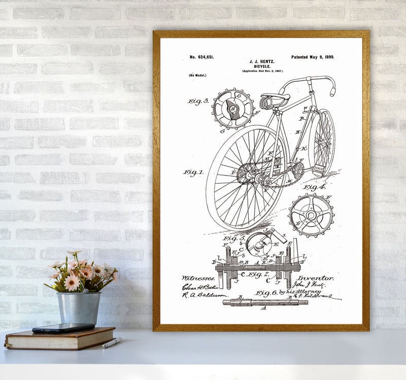 Bicycle Patent Art Print by Jason Stanley A1 Print Only