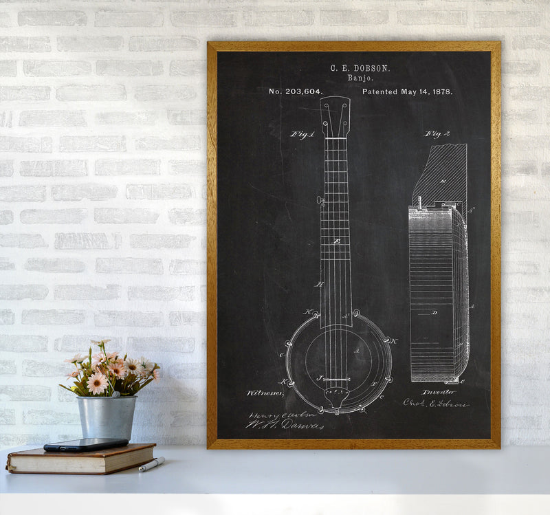 Banjo Patent Art Print by Jason Stanley A1 Print Only