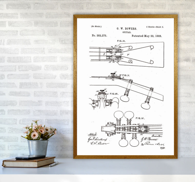Guitar Patent Art Print by Jason Stanley A1 Print Only