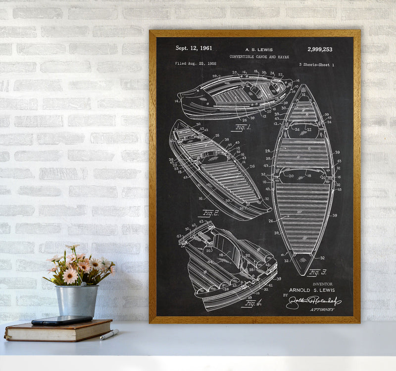 Canoe Patent Art Print by Jason Stanley A1 Print Only