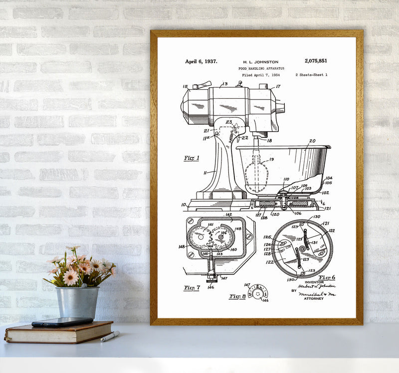 Mixer Patent Art Print by Jason Stanley A1 Print Only