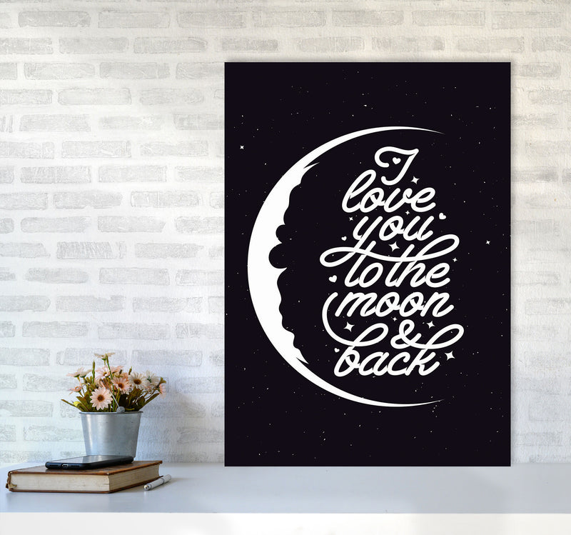 I Love You To The Moon And Back Copy Art Print by Jason Stanley A1 Black Frame