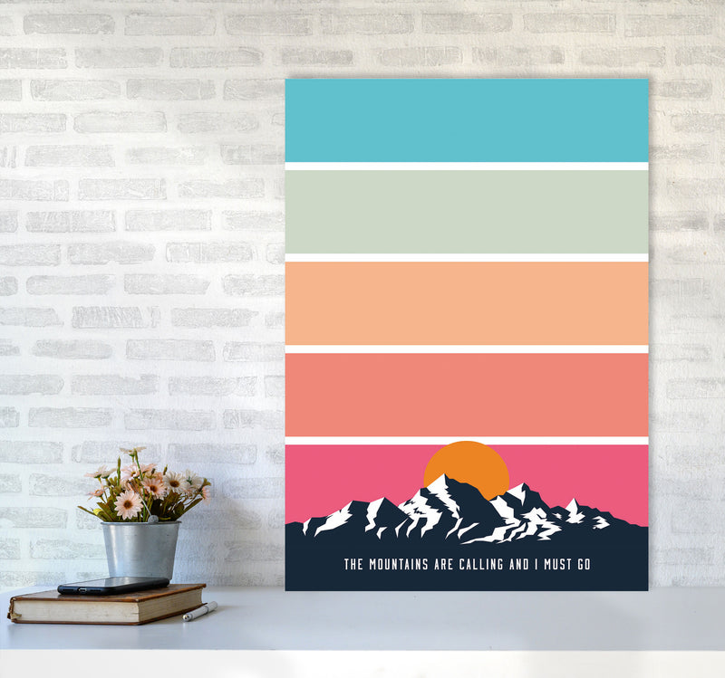 The Mountains Are Calling, And I Must Go Art Print by Jason Stanley A1 Black Frame