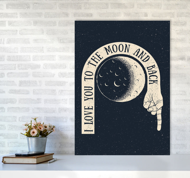 I Love You To The Moon And Back Art Print by Jason Stanley A1 Black Frame