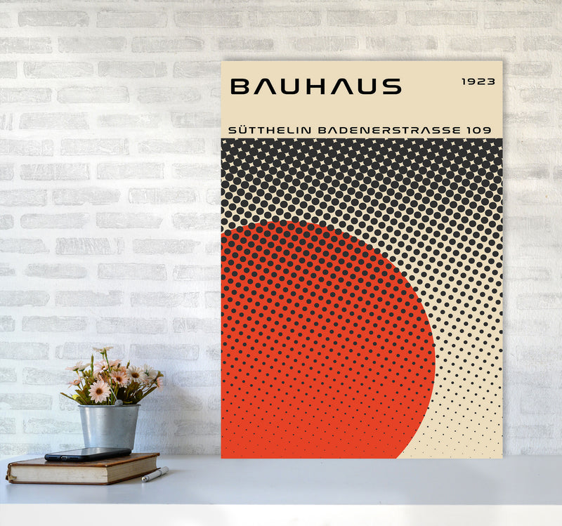 Bauhaus Geometric Red Vibe II Art Print by Jason Stanley A1 Black Frame