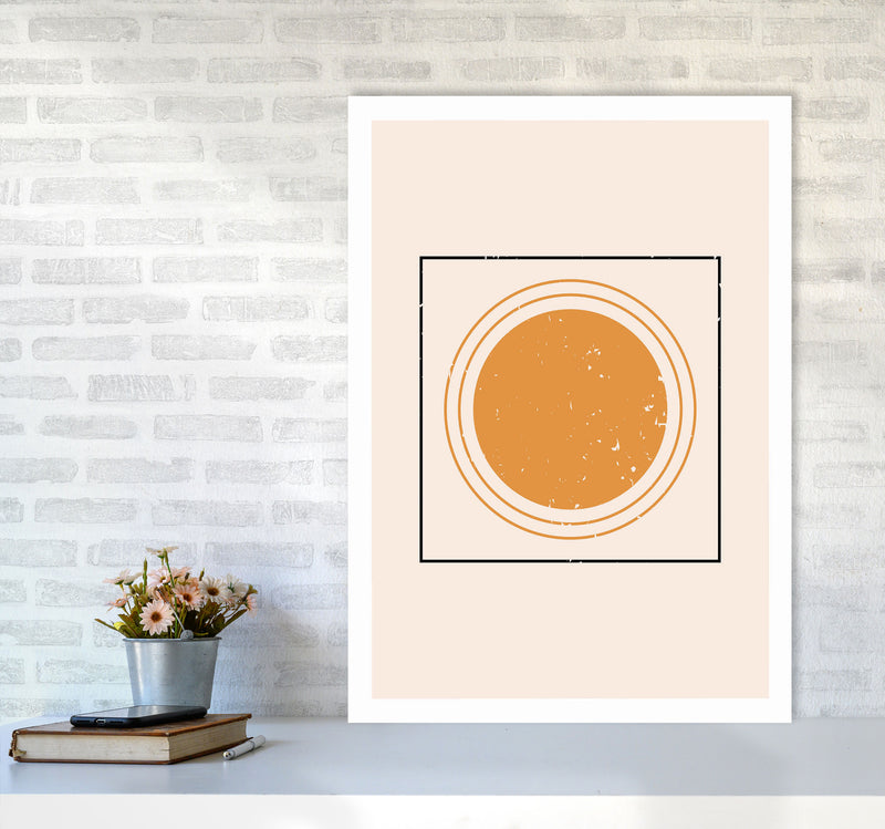 Sunshine Abstract Drawing Art Print by Jason Stanley A1 Black Frame