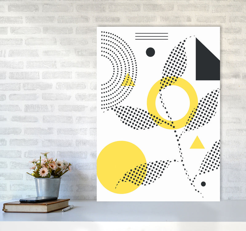 Abstract Halftone Shapes 2 Art Print by Jason Stanley A1 Black Frame