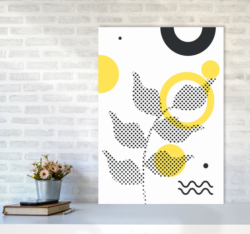 Abstract Halftone Shapes 4 Art Print by Jason Stanley A1 Black Frame