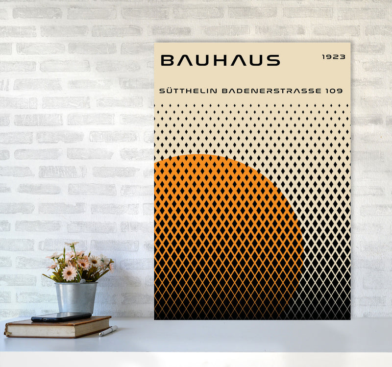 Bauhaus Geometric Yellow Art Print by Jason Stanley A1 Black Frame