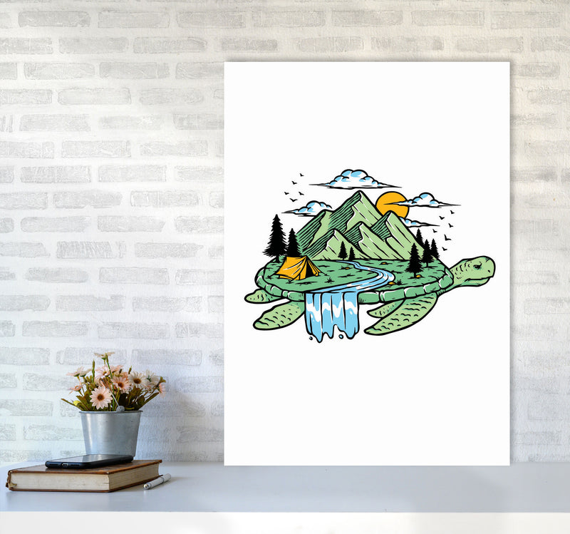Turtles All The Way Down Art Print by Jason Stanley A1 Black Frame