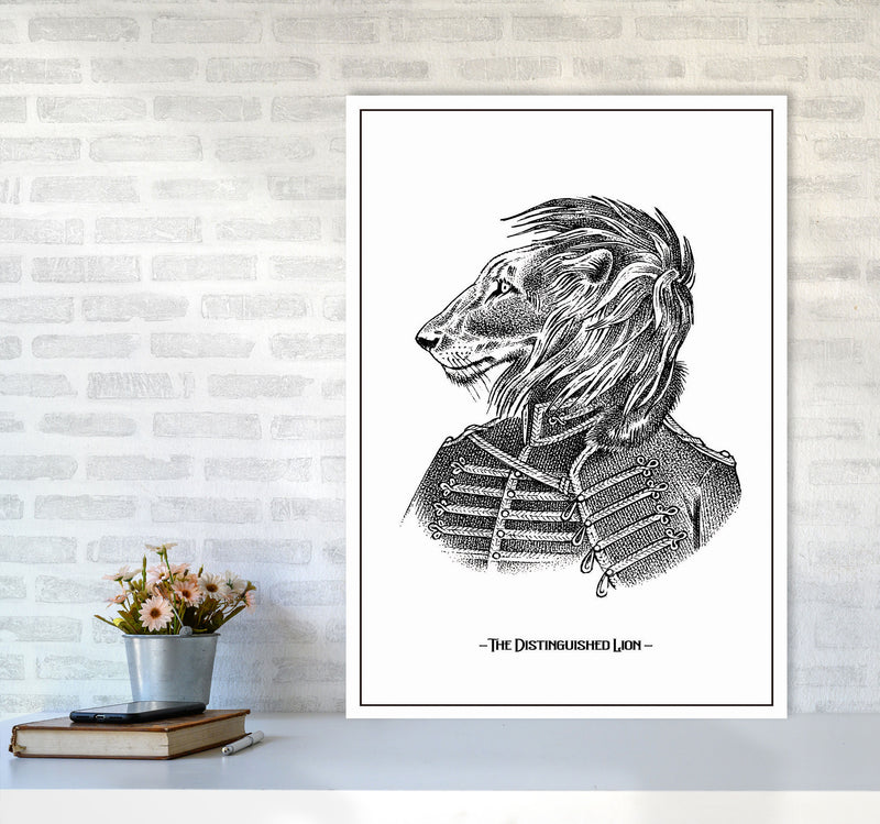 The Distinguished Lion Art Print by Jason Stanley A1 Black Frame