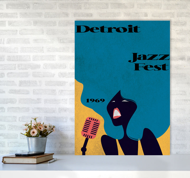 Detroit Jazz Fest 1969 Art Print by Jason Stanley A1 Black Frame