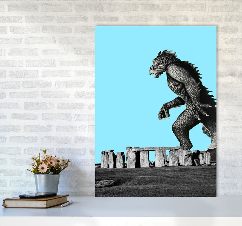 Attack On Stonehenge 2 Art Print by Jason Stanley A1 Black Frame
