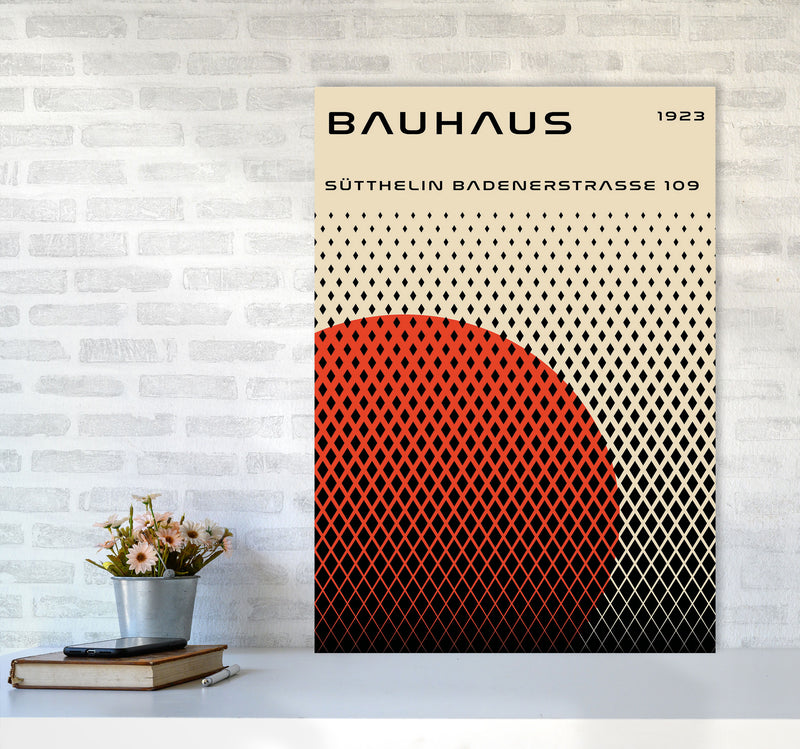 Bauhaus Geometric Red Art Print by Jason Stanley A1 Black Frame