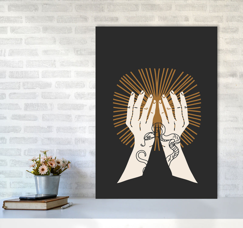 Hand Drawn Spiritual Art Print by Jason Stanley A1 Black Frame