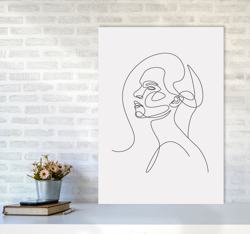 Woman Line Drawing Art Print by Jason Stanley A1 Black Frame