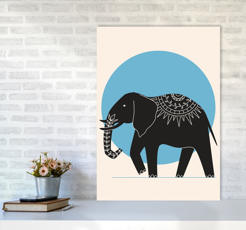 Elephant Moonlight Art Print by Jason Stanley A1 Black Frame