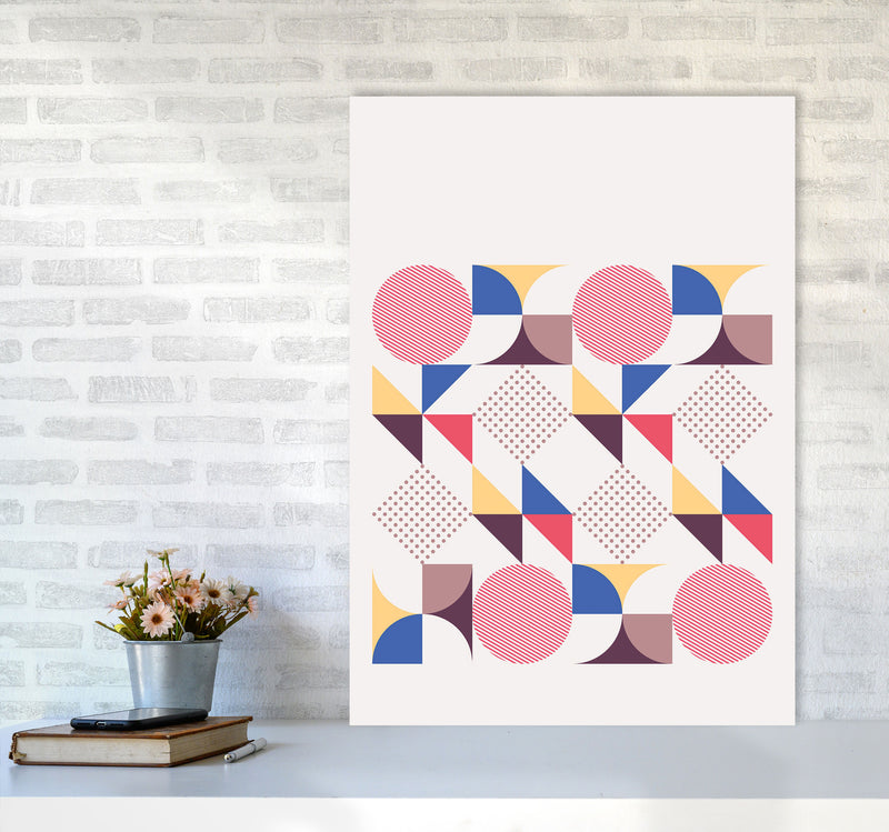 Retro Geometric 1 Art Print by Jason Stanley A1 Black Frame