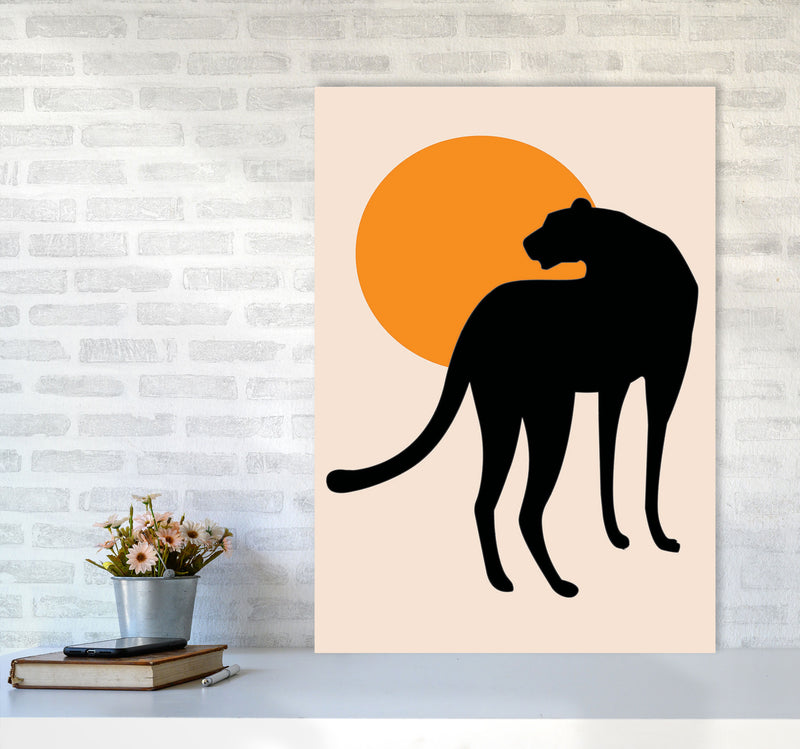 Leopard Sun Poster Art Print by Jason Stanley A1 Black Frame