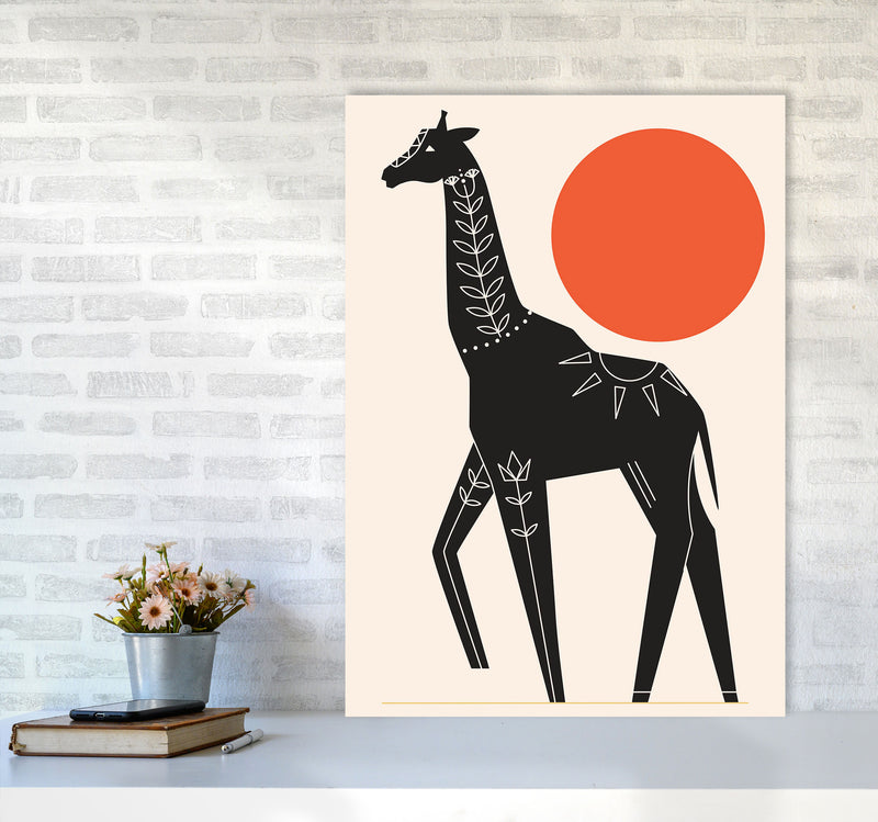 Giraffe In The Sun Art Print by Jason Stanley A1 Black Frame