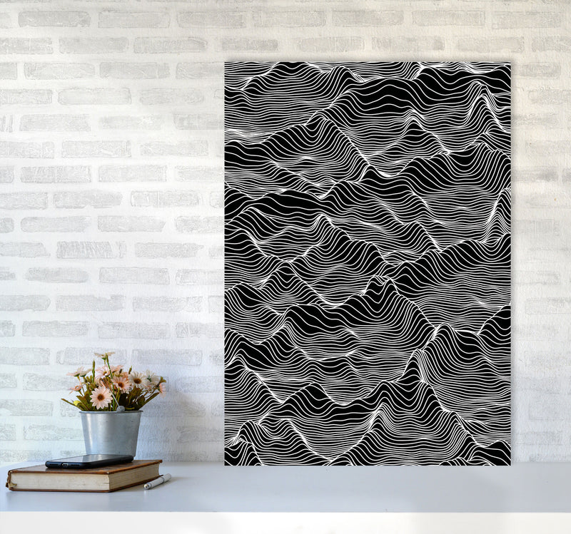 Abstract Mountains Art Print by Jason Stanley A1 Black Frame