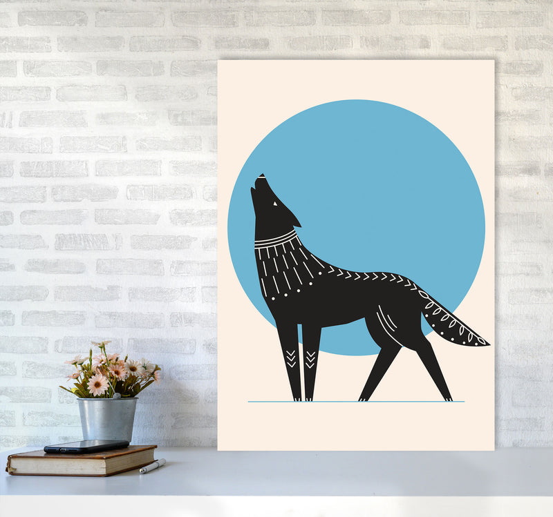 Howl At The Moon Art Print by Jason Stanley A1 Black Frame