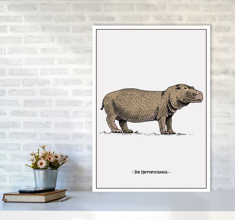 The Hippopotamus Art Print by Jason Stanley A1 Black Frame