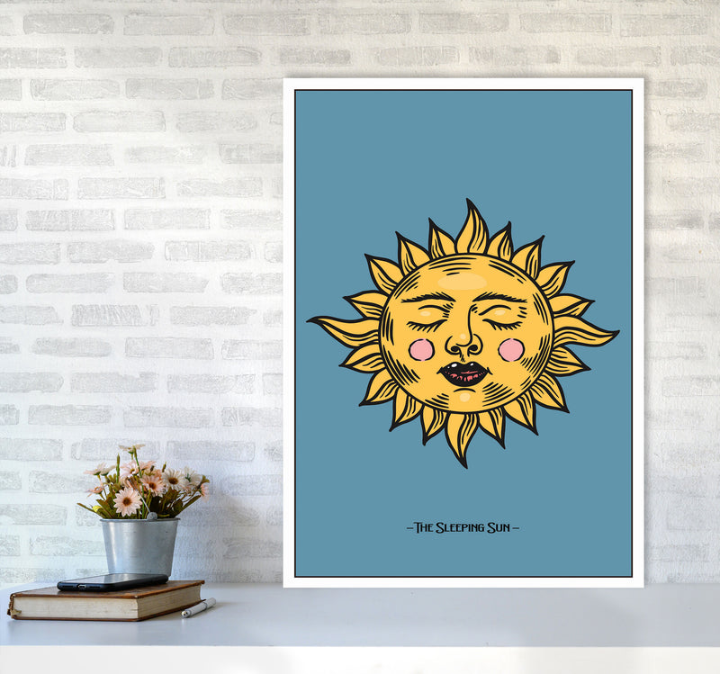 The Sleeping Sun Art Print by Jason Stanley A1 Black Frame