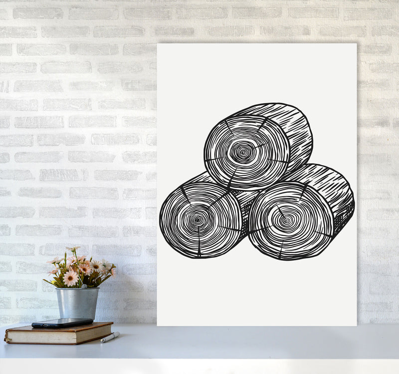 Stack O' Firewood Art Print by Jason Stanley A1 Black Frame