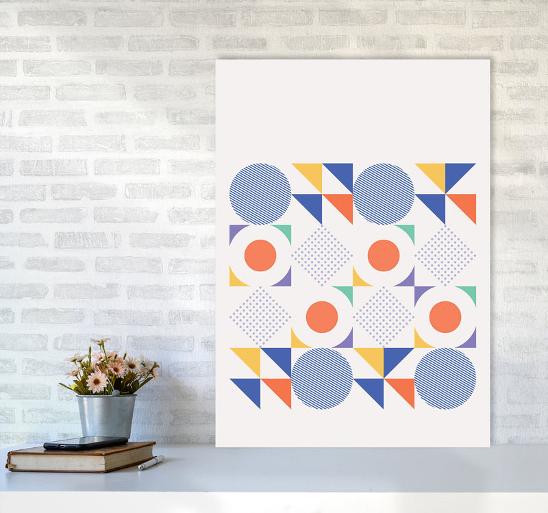 Retro Geometric 2 Art Print by Jason Stanley A1 Black Frame