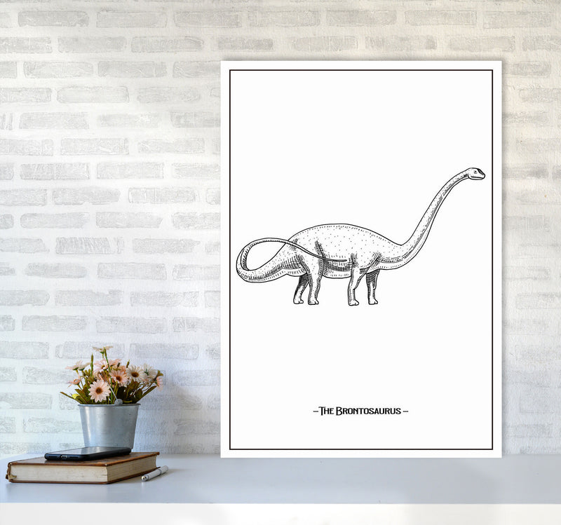 The Brontosaurus Art Print by Jason Stanley A1 Black Frame
