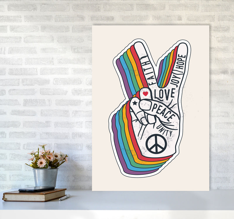 Peace And Love!! Art Print by Jason Stanley A1 Black Frame