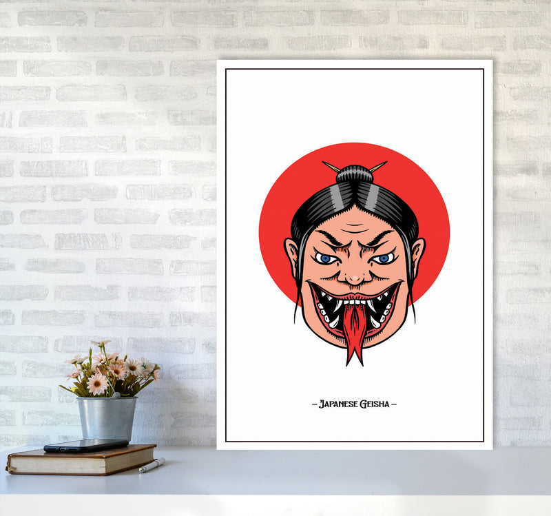 Japanese Geisha Art Print by Jason Stanley A1 Black Frame