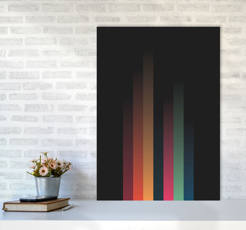 Faded Stripes 3 Art Print by Jason Stanley A1 Black Frame