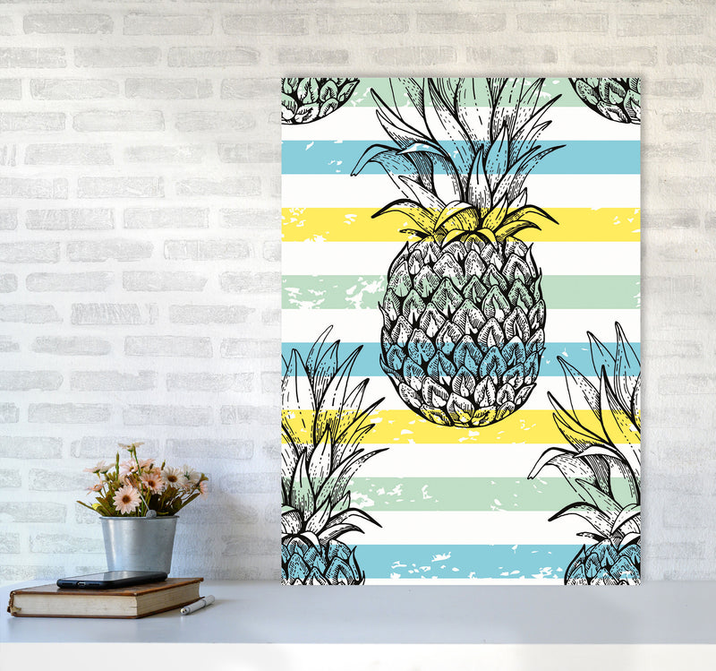 Pineapple Party Art Print by Jason Stanley A1 Black Frame